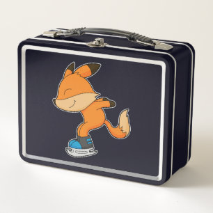 Lunch Box Renard au patinage sur glace avec patins sur glace