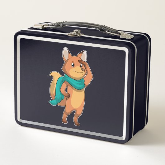 Lunch Box Renard avec écharpe (Devant)