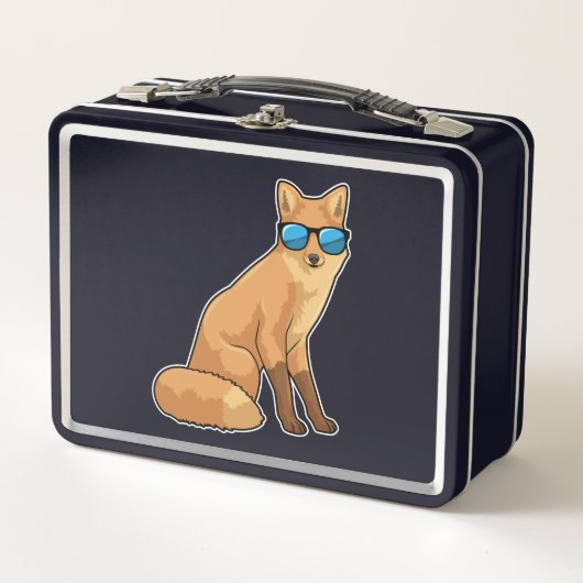 Lunch Box Renard avec lunettes de soleil (Devant)