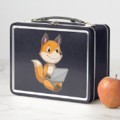 Lunch Box Renard avec ordinateur portable (En situation)
