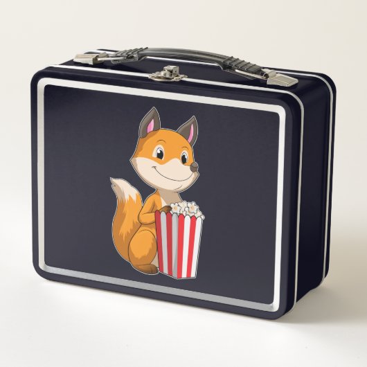 Lunch Box Renard avec Popcorn (Devant)