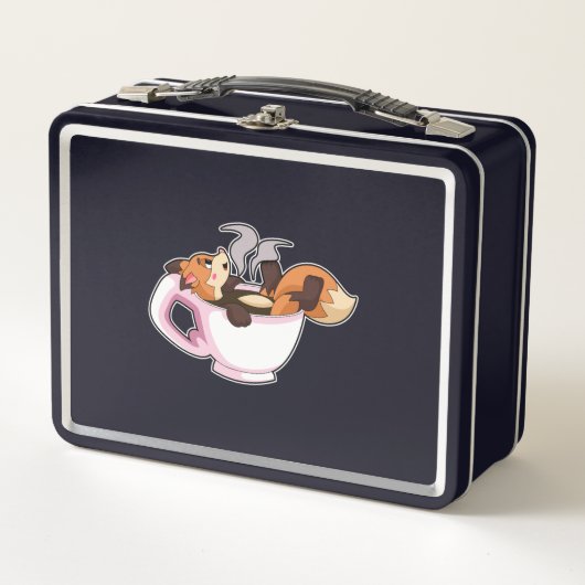 Lunch Box Renard avec tasse à café (Devant)