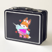 Lunch Box Renard comme infirmière avec seringue (Dos)