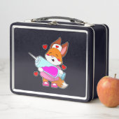 Lunch Box Renard comme infirmière avec seringue (En situation)
