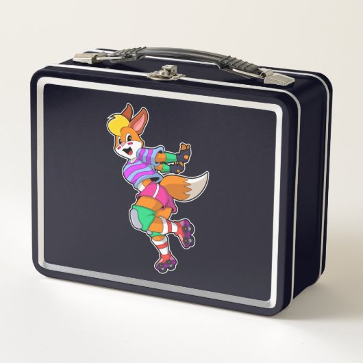 Lunch Box Renard comme Patineur Inline avec Patinage Inline (Devant)