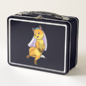 Lunch Box Renard en mariée avec Voile (Devant)