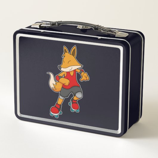 Lunch Box Renard en patinage avec roulettes (Dos)