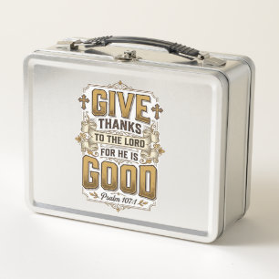 Lunch Box Rendez Grâce Psaume 107 Vintage Chemise Chrétienne