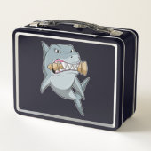 Lunch Box Requin aux échecs avec pièce d'échecs King (Dos)