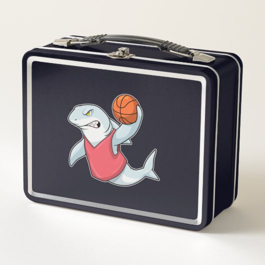 Lunch Box Requin aux sports avec basket-ball (Devant)