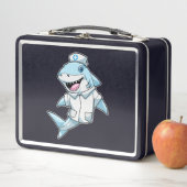 Lunch Box Requin comme infirmière avec manteau (En situation)