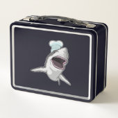 Lunch Box Requin cuisinier avec chapeau de chef (Dos)