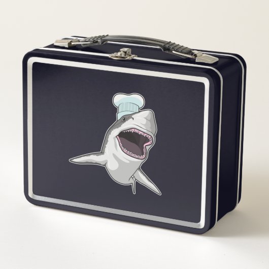 Lunch Box Requin cuisinier avec chapeau de chef (Devant)