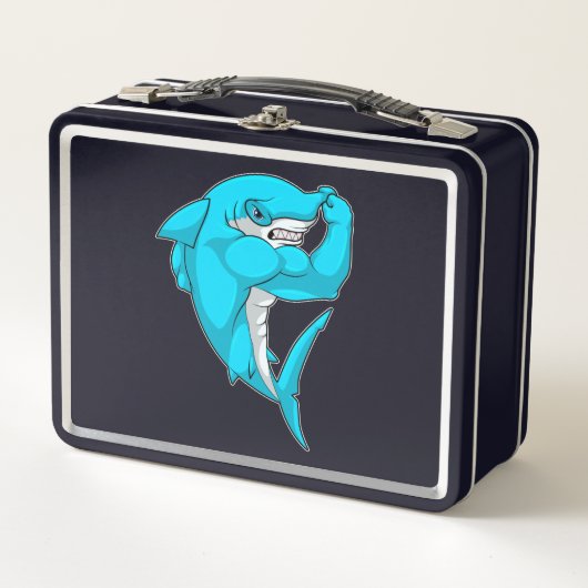 Lunch Box requin-marteau en tant que culturiste au Bodybuild (Devant)