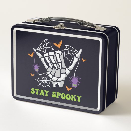 Lunch Box Restez Éffrayant Halloween Squelette main (Devant)