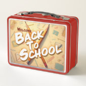 Lunch Box Retour à l'école – Conception d'art au crayon (Dos)