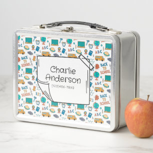 Lunch Box Retour À L'École Icônes Boîte À Déjeuner