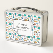 Lunch Box Retour À L'École Icônes Boîte À Déjeuner (Devant)