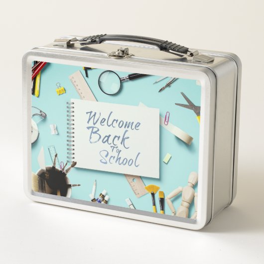 Lunch Box Retour à l'école – Style de cahier créatif (Devant)