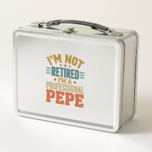 Lunch Box Retraite Professionnelle Pepe Typographie Vintage