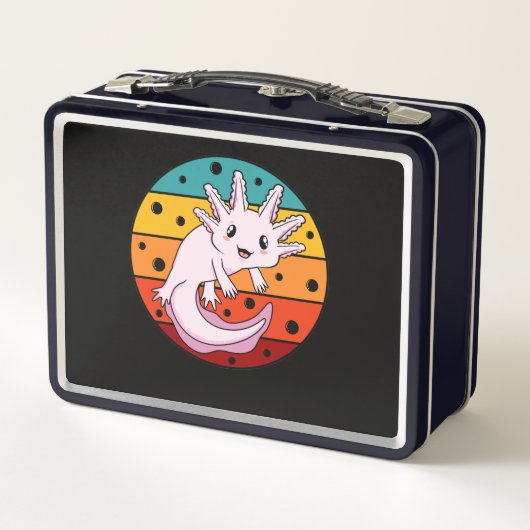 Lunch Box Rétro Axolotl Kawaii Animal Axolotls Lover Pet Own (Dos)