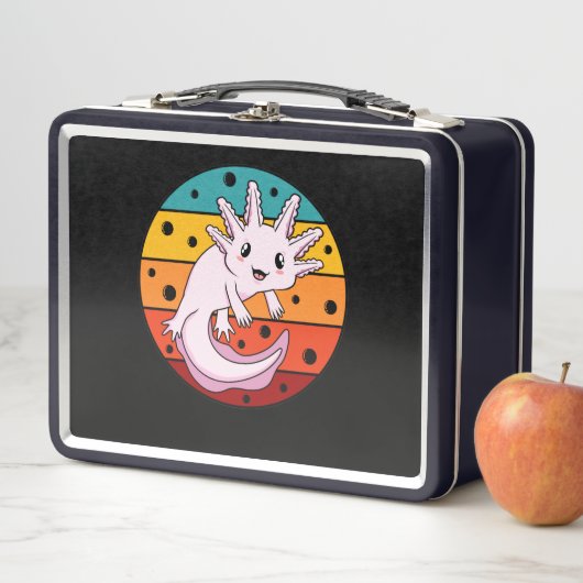 Lunch Box Rétro Axolotl Kawaii Animal Axolotls Lover Pet Own (En situation)