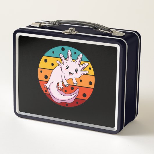 Lunch Box Rétro Axolotl Kawaii Animal Axolotls Lover Pet Own (Devant)