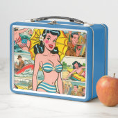 Lunch Box Retro Bikini Girl Summer Comics (En situation)