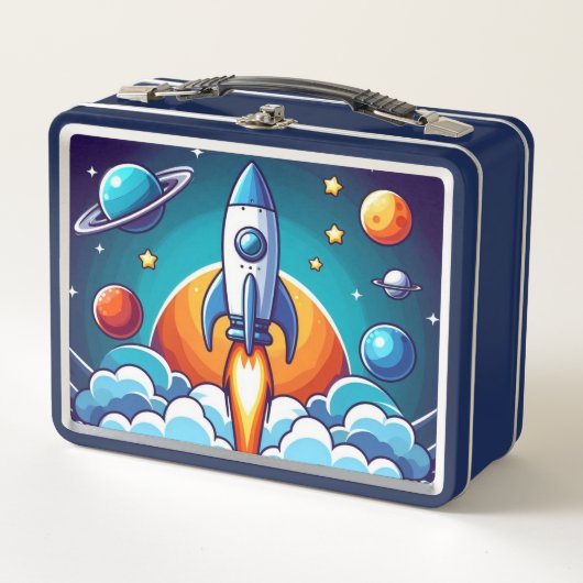 Lunch Box Retro, fusée spatiale (Devant)
