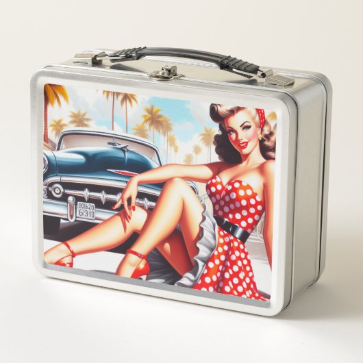 Lunch Box Retro Girl Classic Pin Up (Devant)