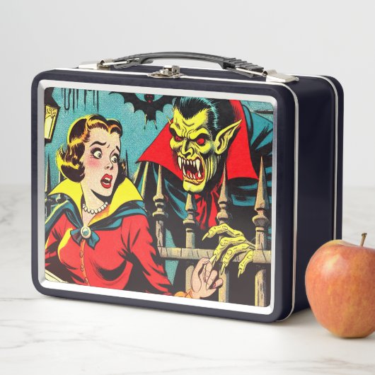 Lunch Box Retro Horror Vampire Comics (En situation)