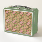 Lunch Box Retro leaves in bohem patterndesign (Devant)