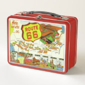 Lunch Box Retro Look Route 66 Boîte à lunch en métal (Devant)