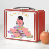 Lunch Box Retro Mangeons la vieille école (En situation)