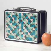 Lunch Box Rétro motif vintage des années 60 (En situation)