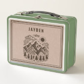 Lunch Box Retro Mountain Custom  (Devant)