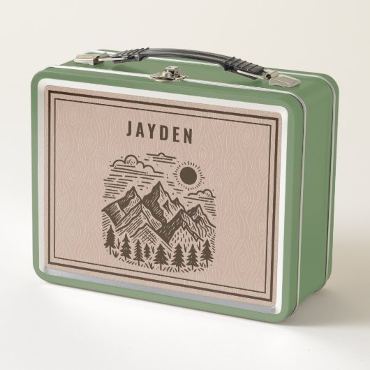 Lunch Box Retro Mountain Custom  (Devant)