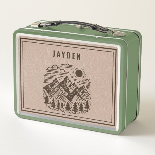 Lunch Box Retro Mountain Custom  (Dos)