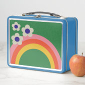 Lunch Box Rétro panier-repas d'arc-en-ciel (En situation)