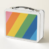 Lunch Box Rétro panier-repas rayé (Dos)