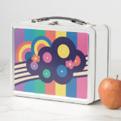Lunch Box Retro Records Rainbow Lunbox (En situation)