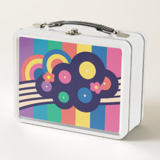 Lunch Box Retro Records Rainbow Lunbox