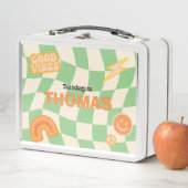 Lunch Box Retro Super Checkerboard Personnalisable (En situation)
