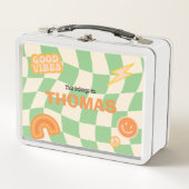 Lunch Box Retro Super Checkerboard Personnalisable (Devant)