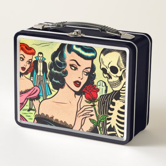Lunch Box Retro Witch Vampire Girl Horror Comics (Devant)