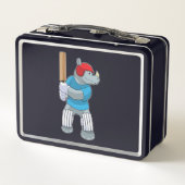 Lunch Box Rhino au cricket avec chauve-souris de cricket (Dos)
