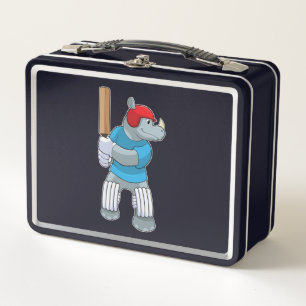 Lunch Box Rhino au cricket avec chauve-souris de cricket