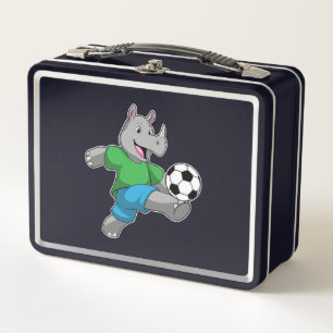 Lunch Box Rhinocéros en joueur de football avec ballon