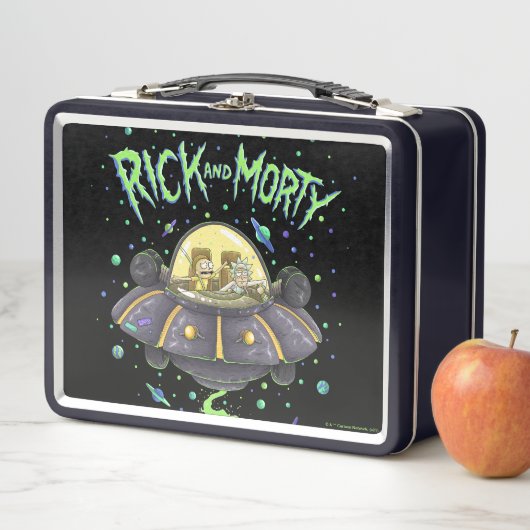 Lunch Box RICK ET MORTY™ | Graphique de vol spatial illustré (En situation)
