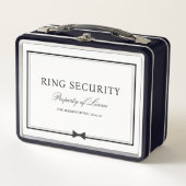 Lunch Box Ring Security Funny Wedding Custom Ring Bearer Box (Devant)
